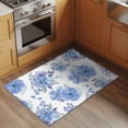 thumbnail image 2 of Blue Watercolor Floral Entryway Rug 2'x3'&nbsp; Non Slip Front Door Mats, Spring Flower Abstract Art Entrance Rugs Indoor Outdoor Carpet, Washable Floor Mats Small Area Rug for Bedroom Kitchen, 2 of 8