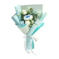 thumbnail image 1 of DOLITY Completed Crochet Flower Bouquet Festival Handmade Knitted Artificial Flower Blue, 1 of 9