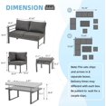 thumbnail image 6 of AECOJOY 7-Pieces Patio Furniture Sets On Sale Aluminum Outdoor Furniture Sets Patio Set Sectional Sofa Couch Clearance In Dark Grey, 6 of 8