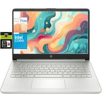 HP Newest 14" Laptop, Slim Light Laptop Computer for Students and Business, Intel Quad-Core N4120, 1 Year Office 365, Webcam, HDMI, WiFi, Win 11, 16GB RAM, 192GB Storage(128GB eMMC 64GB SD)