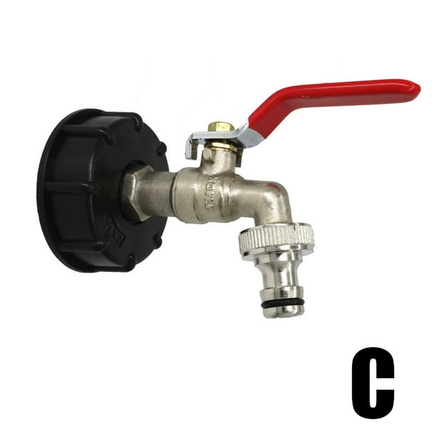 IBC Faucet Tote Tank Drain Adapter Threaded Cap Garden Hose Connector 1