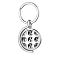 thumbnail image 1 of Culture Yin-yang Fleur Ronde Conception Rotation Porte-Clés Porte-Clés en Métal, 1 of 2