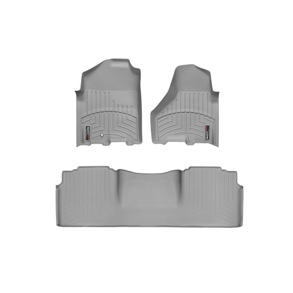 WeatherTech Custom Fit FloorLiners compatible with Ram 2500/3500, Ram Truck 2500/3500 - 1st & 2nd Row, Grey