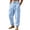 Y5-Light Blue, variant on Homeyce Cotton Linen Pants for Men Elastic Drawstring Waist Straight Leg Pants with Deep Pockets Cotton Linen Cotton Trousers Yoga Beach Loose Fit Casual Summer Trousers,Yellow 3XL
