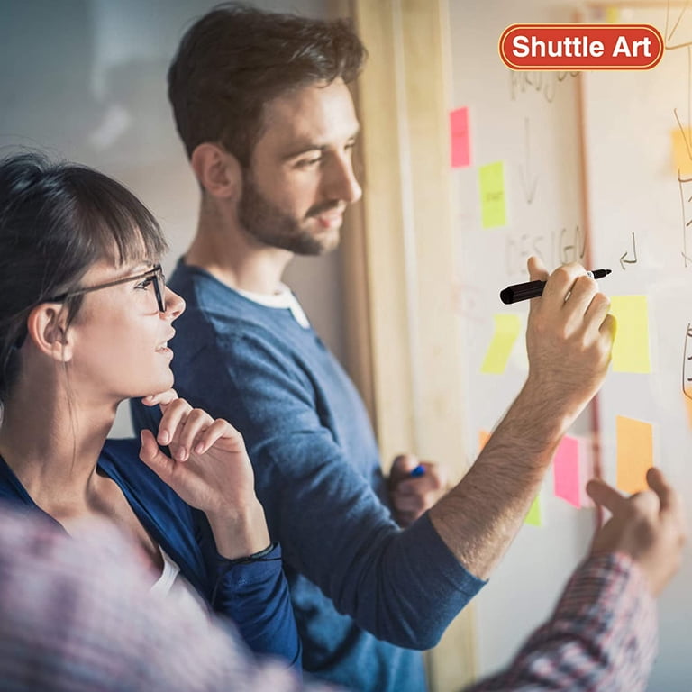 Shuttle Art Black Dry Erase Markers, 15 Pack Magnetic photo 2