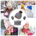 thumbnail image 2 of GRNSHTS Toddler Gloves, 3Pcs Kids Winter Beanie Hat Scarf Gloves Set, for 1-5 Years Old Boys Girls, Knit Thick Warm Fleece Lined Thermal Sets (Gray), 2 of 5