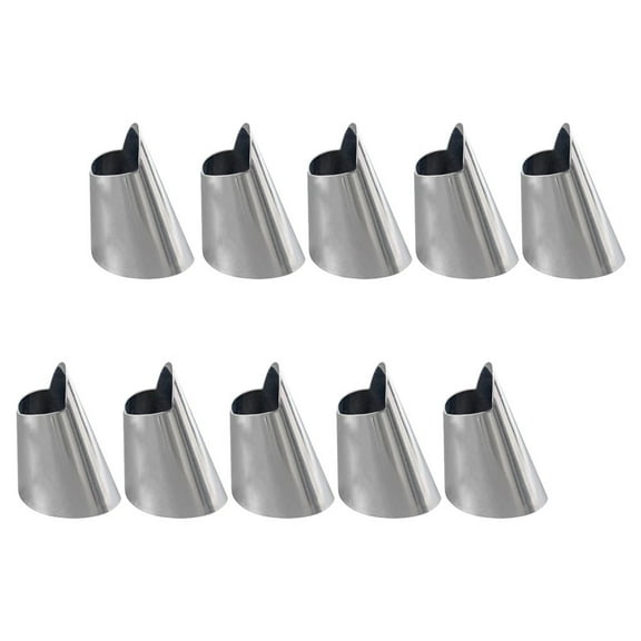 10 Pcs Stainless Steel Fingers Protector Anti Chopping Boards for Kitchens Knife