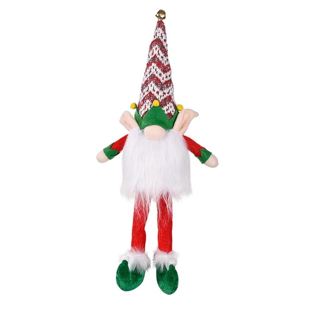 Adorno de enano navideño para fotografía, juguete enano, regalos de Año Nuevo (rojo)