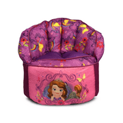 Disney Sofia the First Toddler Pink Plush Bean Bag Chair, Polyester