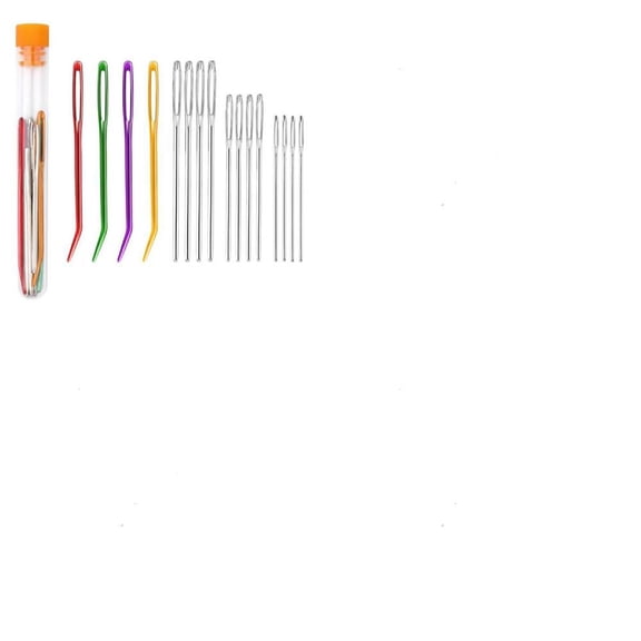 1set Knitting Neddles Sets including Aluminum Big Eye Needles Mixed Color 100x13mm DIY