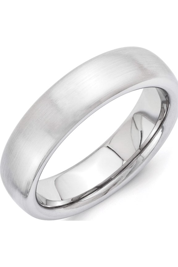 Vitalium Brushed 6mm Domed Band (Size 7) Made In United States vb102-7