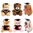 thumbnail image 2 of 2024 New Graduation Season Animal Plush Doll Wear Bachelor Coat Graduation Certificate Bear Capybara Plush Toy For Students Gift, 2 of 10