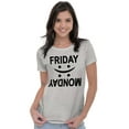 thumbnail image 3 of Friday Monday Happy Sad Weekend Vibes Womens Slim Fit Graphic Tee Brisco Brands L, 3 of 5
