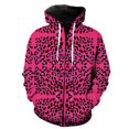 thumbnail image 3 of Sudadera con capucha y cremallera con estampado 3D de leopardo para hombre, estilo Harajuku, con textura de piel de animal, de manga larga, estilo hip hop, 3 of 5