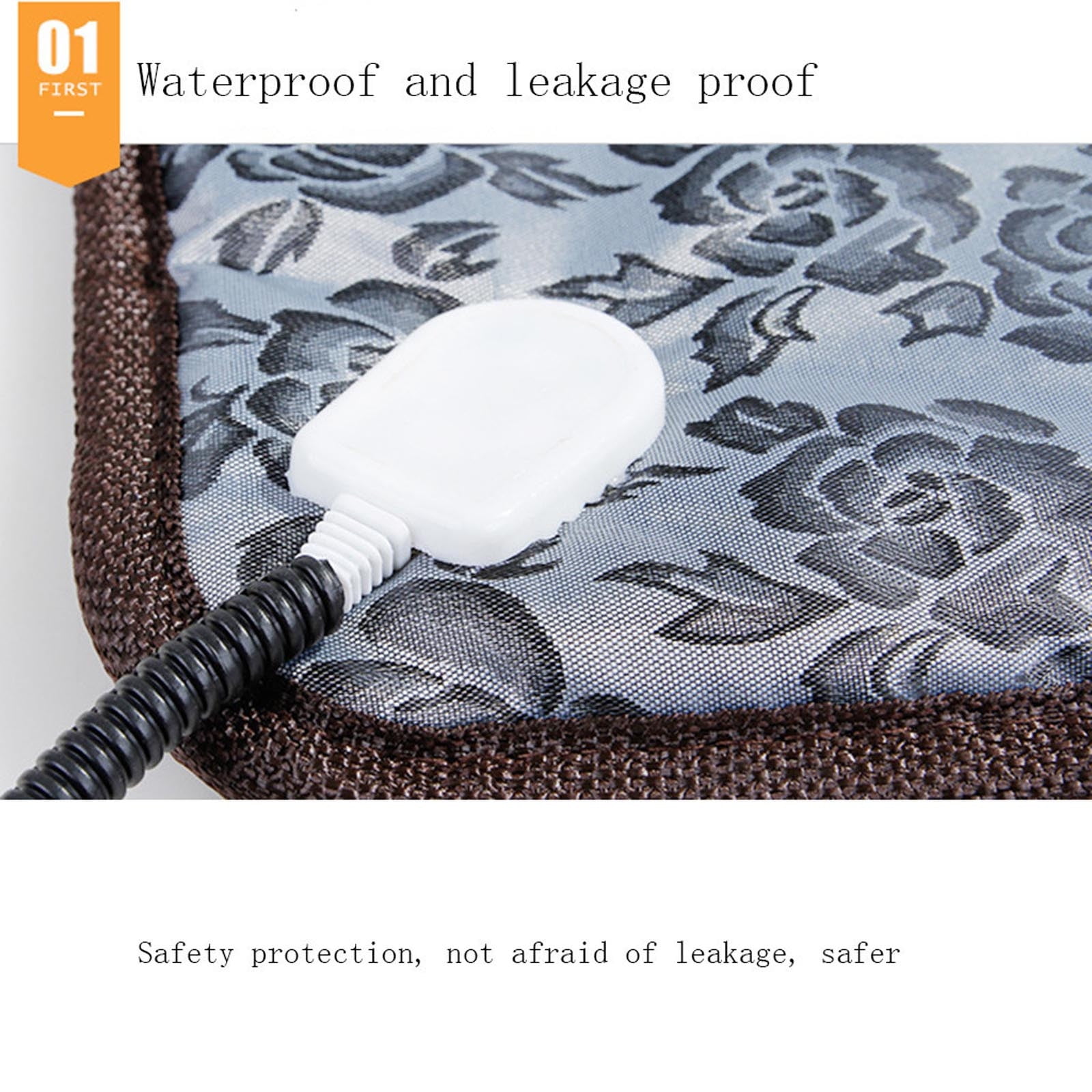 Dog Heating Pad Outdoor Large 18"X18" Pet Heating Pad Outdoor Waterproof Electric Pet Heated Pad Dog Warming Pad 3d Jacquard Dog Heater Plug In Pet Heating Pads For Dogs