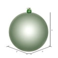 thumbnail image 2 of Vickerman 3" Frosty Mint Shiny Ball Ornament, 12 per Bag, 2 of 7