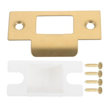 NICEXMAS 1Set Metal Door Latch Plate Golden Color with Installation Kit for Secure Door Locking