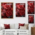 thumbnail image 4 of Designart "Elegant Crimson Peonies I" Peonies Floater Framed Canvas Wall Art, 4 of 5