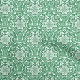 thumbnail image 1 of oneOone Viscose Jersey Green Fabric Floral Craft Projects Decor Fabric Printed By The Yard 60 Inch Wide, 1 of 6