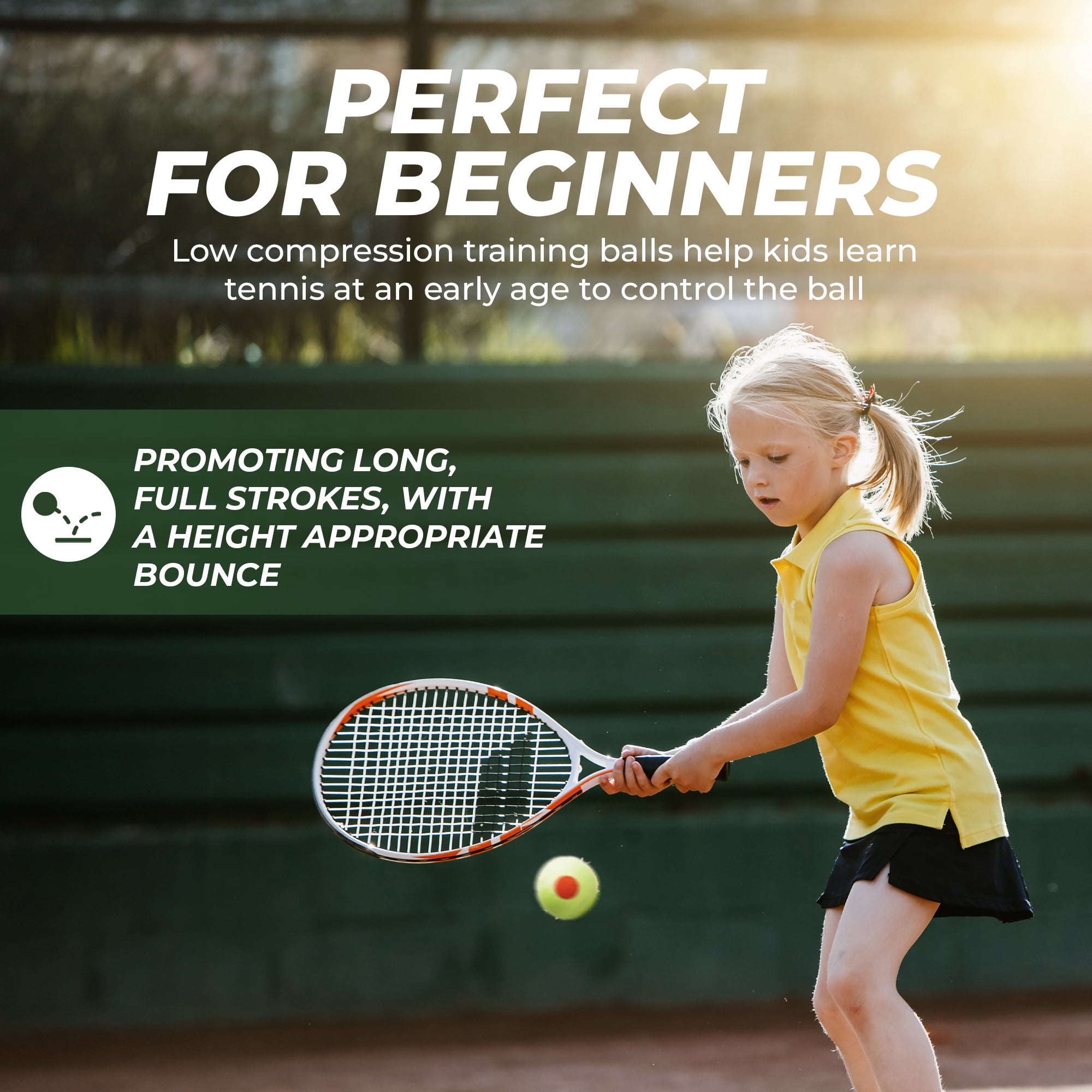 Tourna Orange Dot Low Compression Transition Tennis Balls (50 Balls)