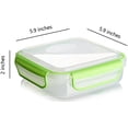 thumbnail image 2 of - 4 Pack of Fun Size Leakproof Sandwich Containers - Reusable, BPA Free Sandwich Boxes. Airtight Seal. Also Great for Salads, Snacks, Fruit, Treats and Food Storage., 2 of 7