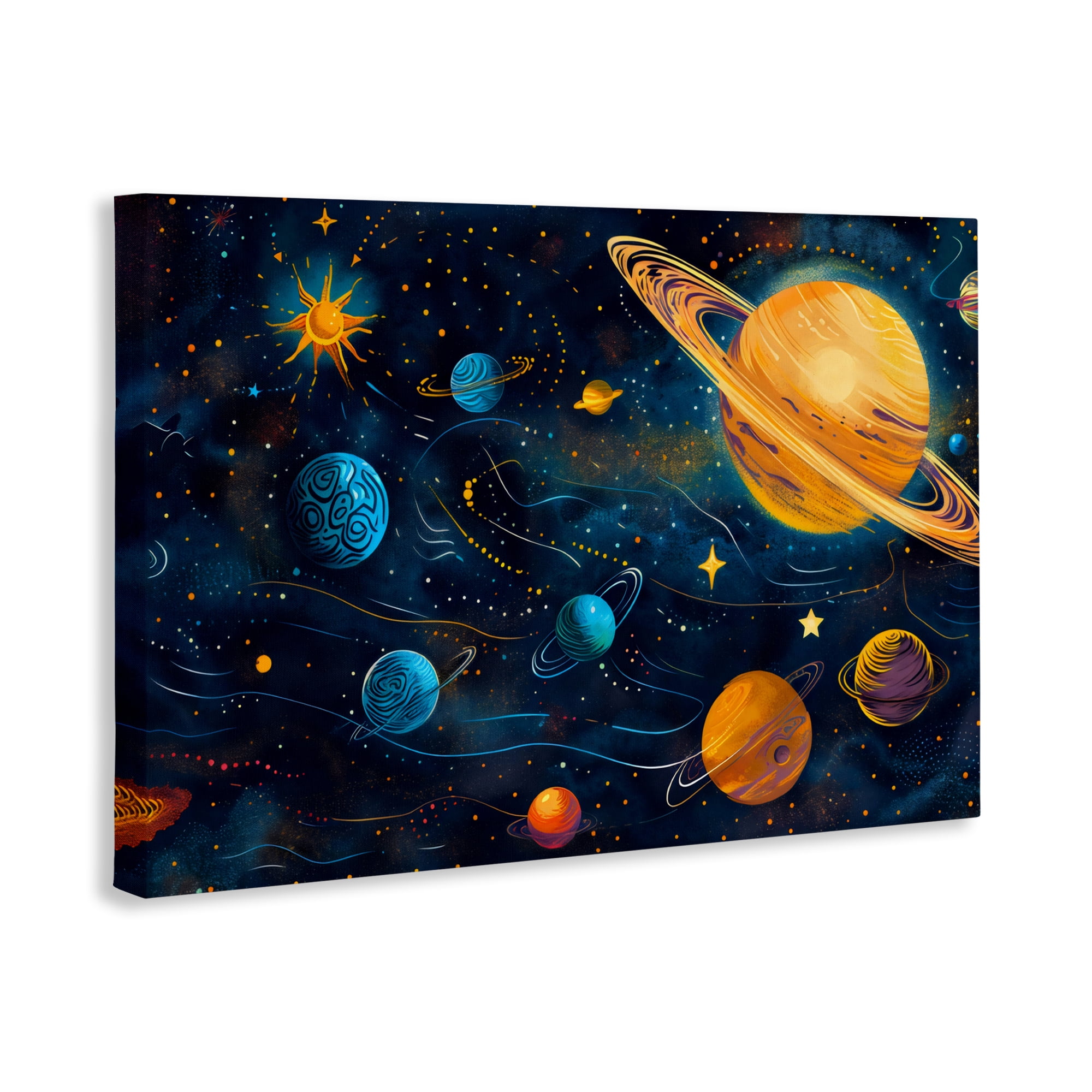 Stupell Industries Two Suns Galaxy Scene Canvas Wall Art, design by Creative Studio