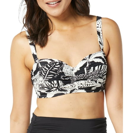 Midnight Jungle Charisma Underwire Bandeau Bikini Top Swimsuit
