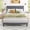 Grey, variant on Twin Bed Frame, Upholstered Twin Size Platform Bed Frame with Headboard, Wood Slats Support, No Box Spring Needed, Noise Free, Black