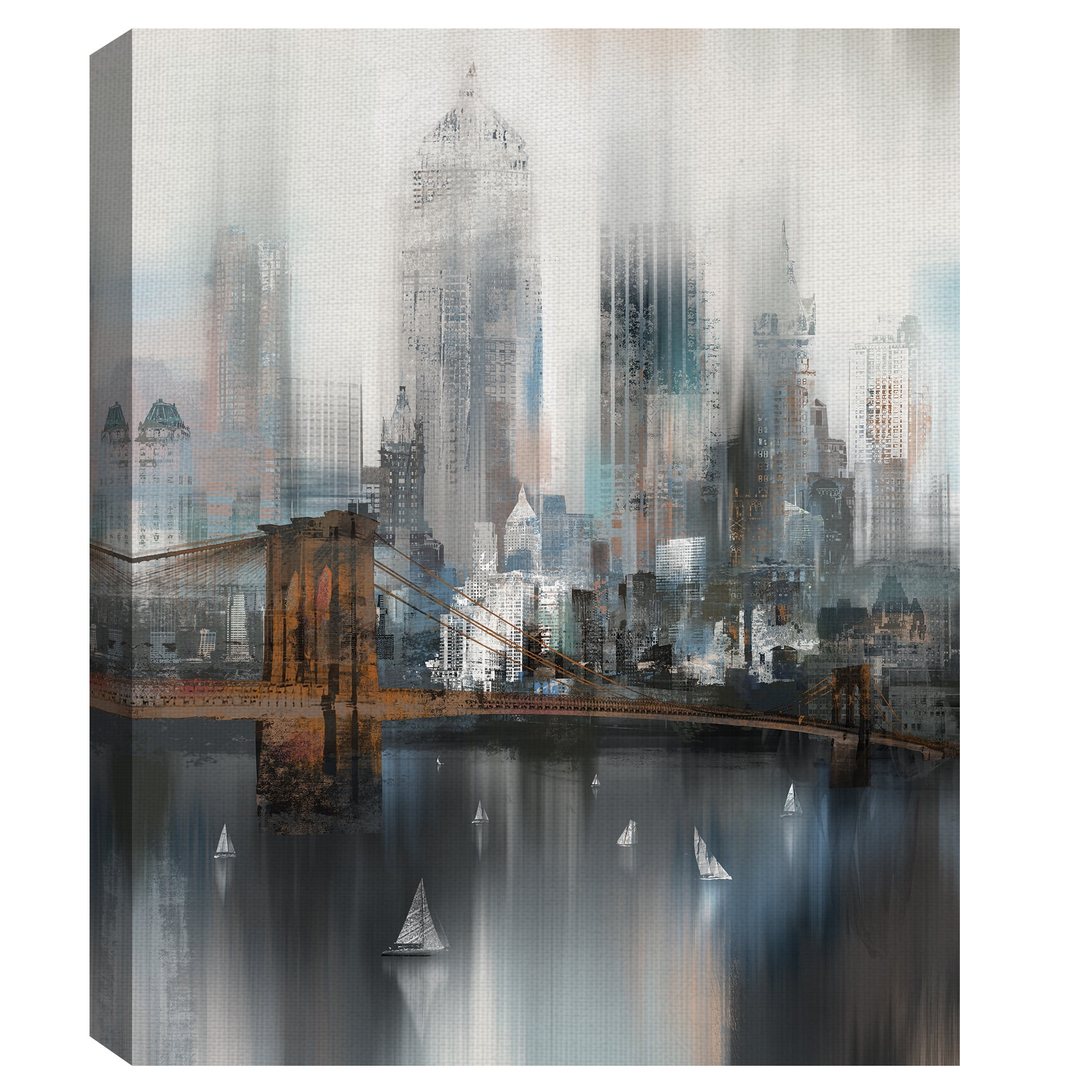 Masterpiece Art Gallery Cityscape NYC by Willowbrook Fine Art Canvas Art Print 22" x 28"