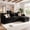 Black, variant on WACASA 86" Oversized Modular Sectional Sofa with 1 Movable Ottoman, 2-Seat L-Shaped Chenille Deep Seat Cloud Couch for Living Room, Green