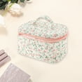 thumbnail image 3 of Unique Bargains 1 Pc Women Large Floral Print Makeup Bag for Travel Vacation Pink Polyester, 3 of 4