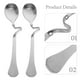 thumbnail image 5 of Cuchara de café de 6pcs Cucharas de mezcla curvada Cucharas de acero inoxidable Cuchara conmovedora, 5 of 8