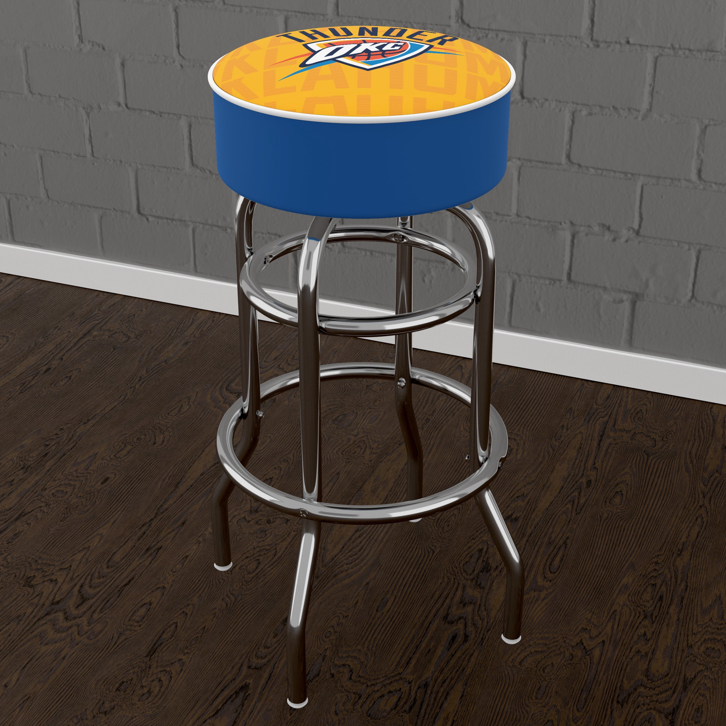 Trademark Gameroom Oklahoma City Thunder City Bar Stool with Padded Seat