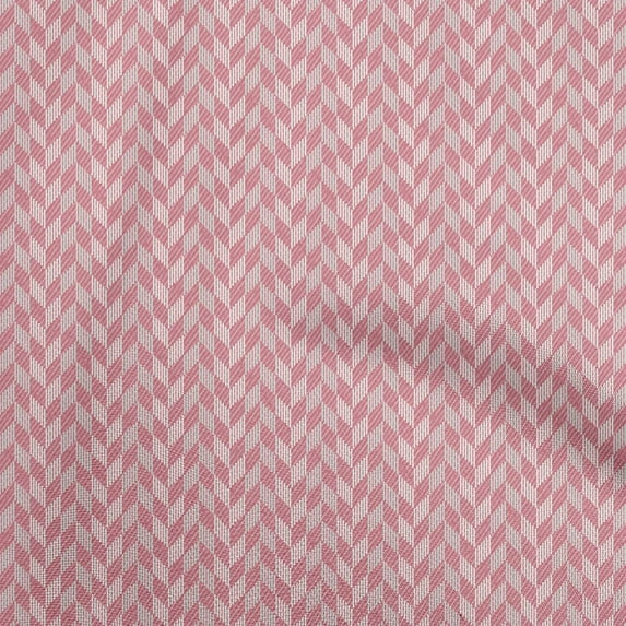 oneOone Cotton Poplin Twill Pink Fabric Geometric Dress Material Fabric Print Fabric By The Yard 56 Inch Wide