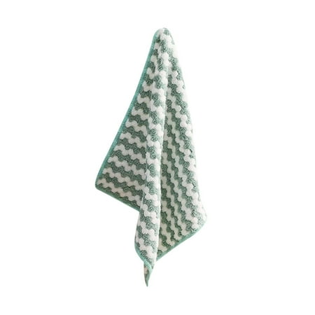 

Christmas Savings! QTOCIO Cleaning Supplies Coral Fleece Wavy Dishcloth Kitchen Absorbent Dishcloth Non-stick Oil Wholesale Cationic Thickened Dishcloth Scouring Pad