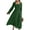 Dark Green, variant on Women's Polka Dot Flounce Sleeve Midi Dress with 100% Polyester Fabric for Everyday Wear and Party Ready Style
