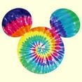 thumbnail image 2 of Men's Mickey & Friends Rainbow Tie-Dye Mickey Mouse Logo  Graphic Tee Beige 3X Large, 2 of 4