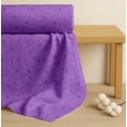 thumbnail image 4 of Soimoi Purple Cotton Cambric Fabric Snow Flakes & Star Print Fabric by the Yard 56 Inch Wide, 4 of 7