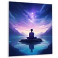 thumbnail image 2 of Designart "Greeting the Mountains with "Namaste" I" Landscape Mountains Metal Wall Art Prints, 2 of 5