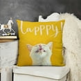 thumbnail image 2 of YINGXI Throw Pillow Covers Furry Yellow Home Decor Pillow Cases Decorative Outdoor Cushion Couch Sofa Pillowcases 24x24in, 2 of 5