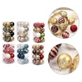 thumbnail image 5 of 16 piezas de bolas de Navidad para árbol de Navidad, 8 cm, bolas rojas, negras y doradas para el hogar, decoraciones navideñas de Año Nuevo, 5 of 5