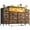 Brown, variant on EnHomee 55" W Black Dressers for Bedroom with LED Lights & Charging Station 12 Drawer Fabric Dressers,11.8"D x 33.5"H