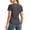 Gray, variant on Women's Mesh Back Split Raglan Short Sleeve Workout T-Shirt, Curved Hem Quick Dry Athletic Casual Top for Running Gym Daily Wear