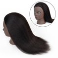 thumbnail image 3 of Cabeza de maniquí afroamericano, cabeza de maniquí de pelo Real para peinar, negro, 16 pulgadas, 3 of 5