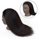 thumbnail image 3 of Cabeza de maniquí afroamericano, cabeza de maniquí de pelo Real para peinar, negro, 16 pulgadas, 3 of 5