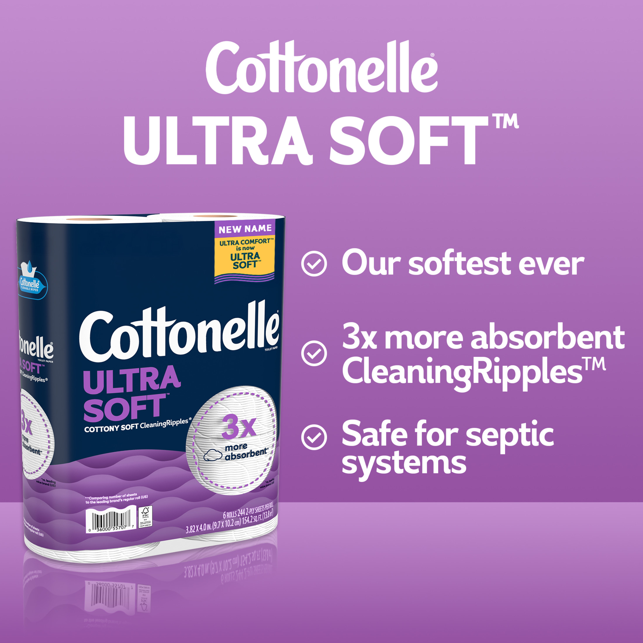 Cottonelle Ultra Soft Toilet Paper Mega XL, 12 Rolls photo 3