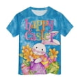thumbnail image 4 of Staki Easter Shirt Kids Easter Day Gift Shirts for Toddler Baby Girl Bunny Egg Gnomes Short Sleeve Tshirt Infant Kids Tee Tops 1-9Y 10-13Y(Blue,8-9 Years), 4 of 6