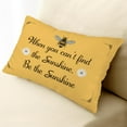 thumbnail image 5 of Bee Decor Summer Throw Pillow Cover 12x20, Inspirational Gift for Women Be the Sunshine Gift Waist Pillowcase for Bed Couch, Housewarming Gifts New Home Living Room Office Bedroom Cushion Cover -16, 5 of 5