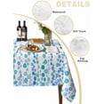 thumbnail image 2 of Blue Table Cloth, Waterproof Tablecloth for Rectangle Tables, Polka Dots Watercolor Abstract Art Reusable Washable Fabric Table Cover for Restaurant Kitchen Dining Tables 60"x102", 2 of 9