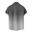 thumbnail image 6 of Ashirexll Mens Button up Shirts Short Sleeve, Big and Tall Shirts for Men, Casual Gradient Color Striped Shirts for Beach Summer Button Up Shirts, 6 of 6